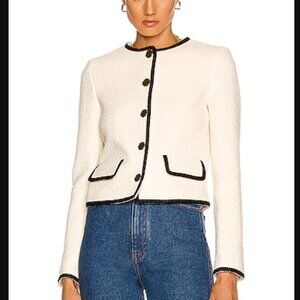 Nili Lotan Aubrey tweed Contrast Trimmed Crop Jacket  8